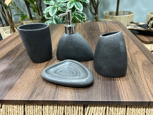 4 pcs Fine Resin Bathroom Set