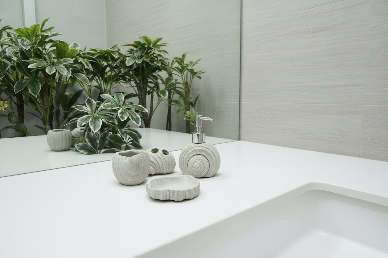 4 Pcs Resin Bathroom Set