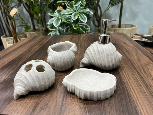 4 Pcs Resin Bathroom Set