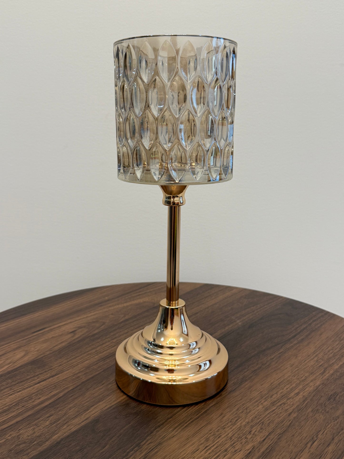 Metal base Glass candle Holder Big