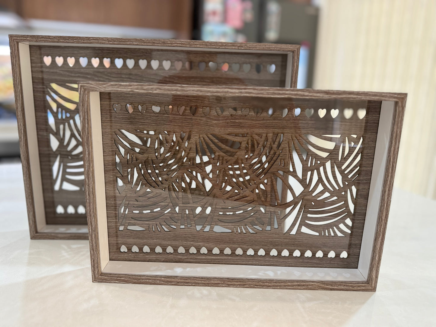 Wooden Tray set 2 pcs