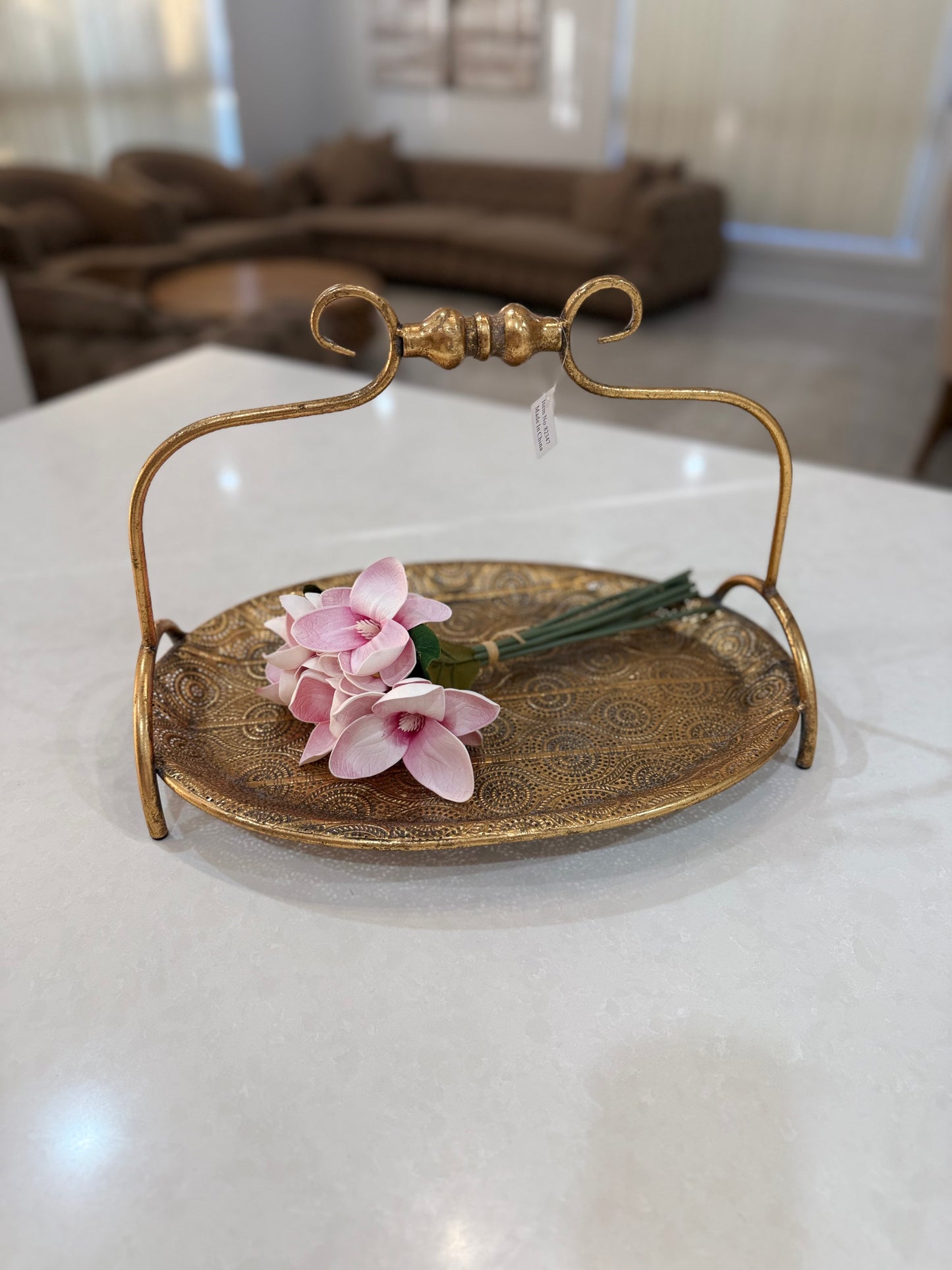 Metal Tray with handle 2 Pcs Set