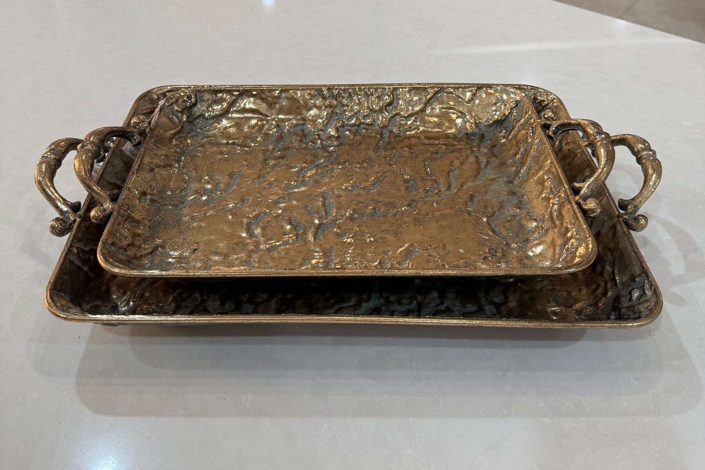 Metal rectangle Tray Set 2pcs