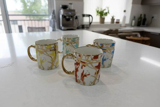 Ceramic Gold line Coffee Mugs