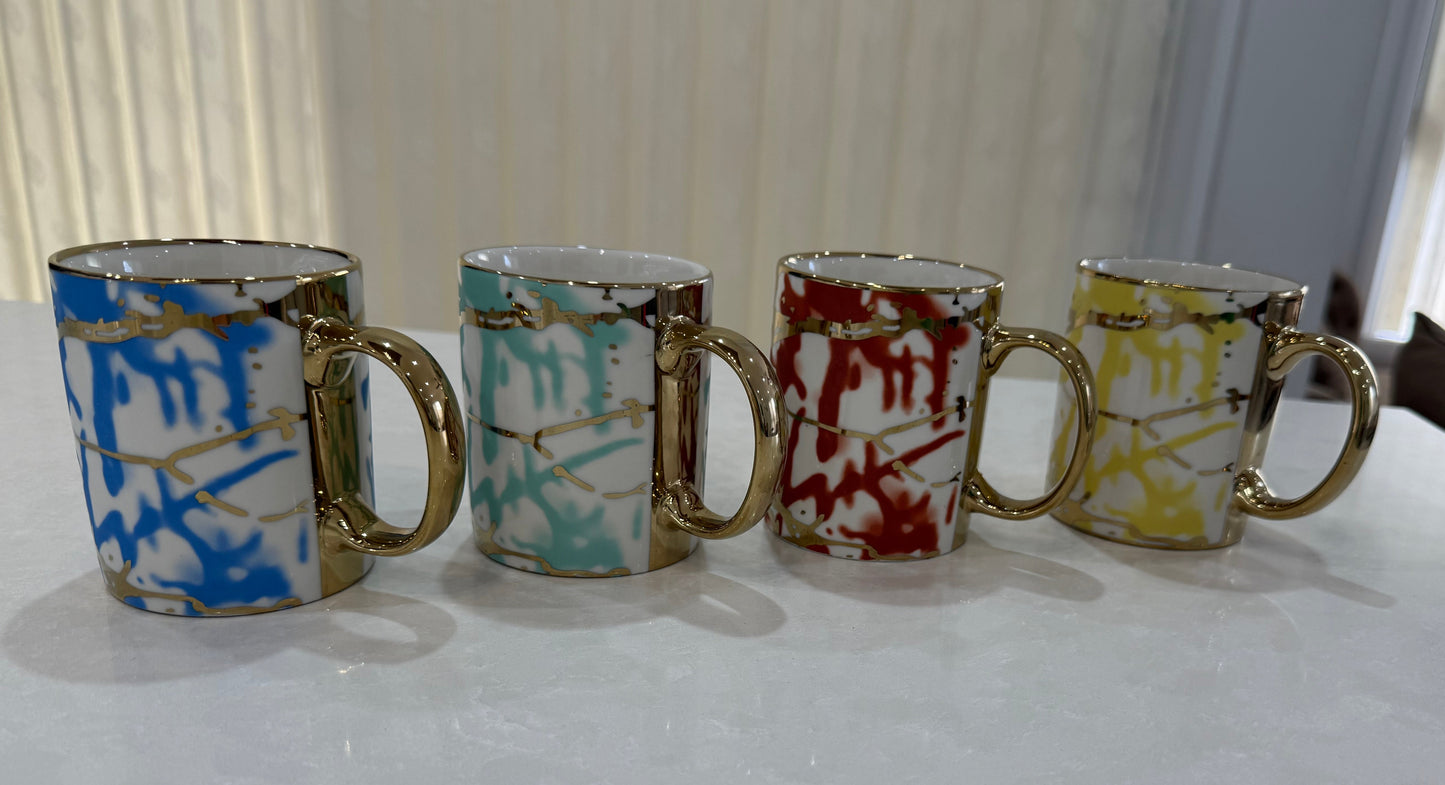 Ceramic Gold line Coffee Mugs
